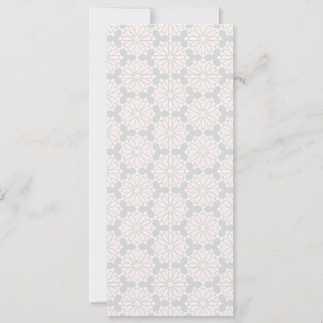 Islamisches geometrisches Muster Save The Date (Vorderseite)