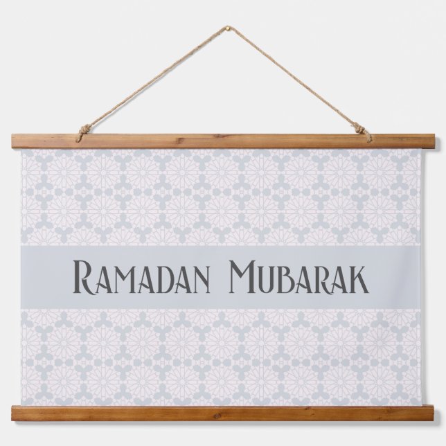 Islamisches geometrisches Muster Wandteppich Mit Holzrahmen (Vorne)