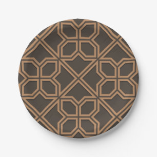 Islamisches geometrisches Musterdesign Pappteller