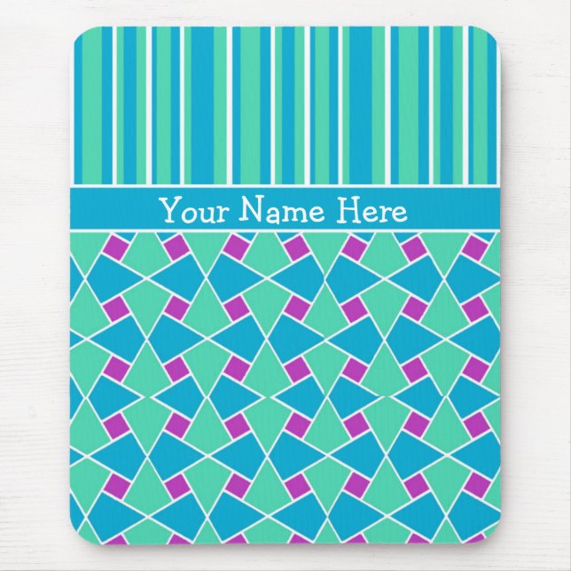 Islamisches Muster und Streifen: Benutzerdefiniert Mousepad (Vorne)