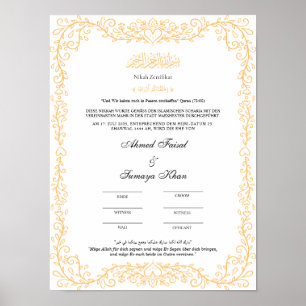 Islamisches Nikah an Poster