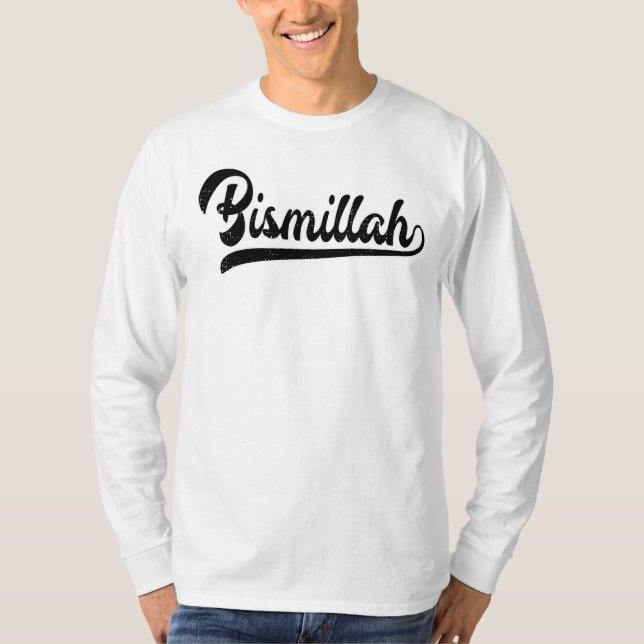 Islamisches Zeichen Bismillah Long Sleeve T-Shirt (Vorderseite)