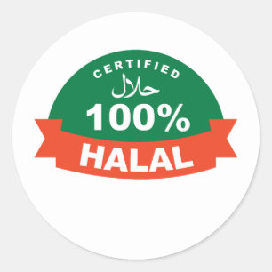 Islamisches Zertifikat Halal-Aufkleber Runder Aufkleber