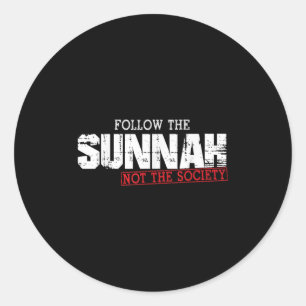 Islamisches Zitat des muslimischen Sprichworts fol Runder Aufkleber