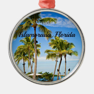 Islamorada, Palmen in Florida Silbernes Ornament
