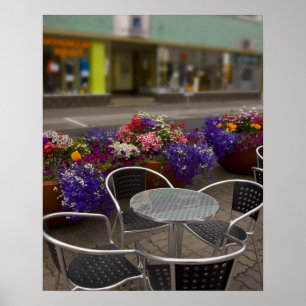 Island, Akureyri. Sicht auf das Hauptgeschäft Poster