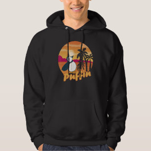 Island Animal Puffin Bird Beach Palm Tree Puffi Hoodie