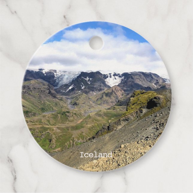 Island - Art Geschenkanhänger (Vorderseite)