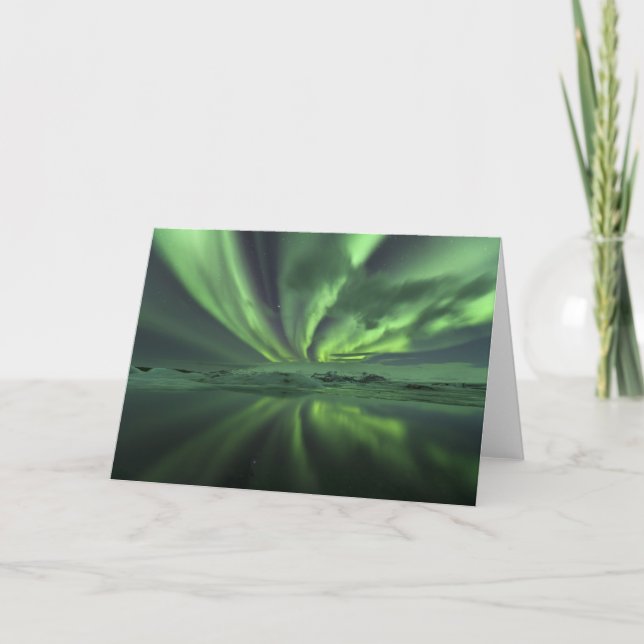 Island-Aurora. Die Nordlichter Karte (Vorderseite)