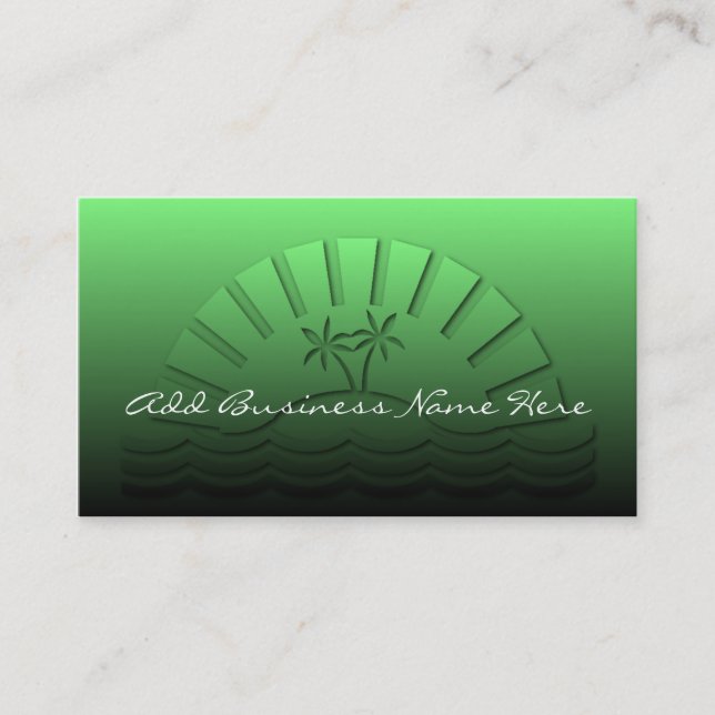 Island Beach Business Cards Visitenkarte (Vorderseite)
