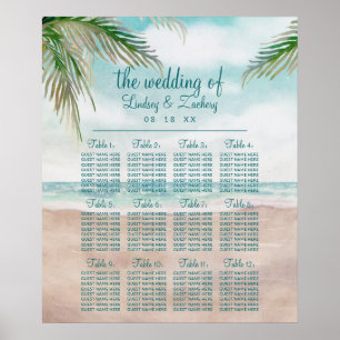 Island Breeze Beach Hochzeitstisch Poster