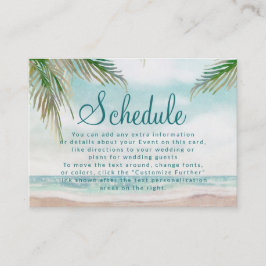 Island Breeze Beach Shore Scene Wedding Plan Begleitkarte