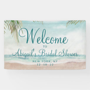 Island Breeze Painted Beach Brautparty Willkommen Banner