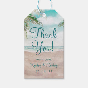 Island Breeze Painted Beach Hochzeit Vielen Dank Geschenkanhänger