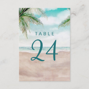 Island Breeze Painted Beach Hochzeiten Tischnummer