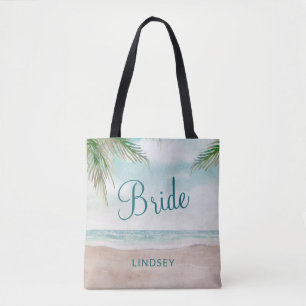 Island Breeze Painted Beach Szene Wedding Bride