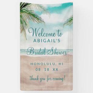 Island Breeze Tropical Beach Brautparty Willkommen Banner