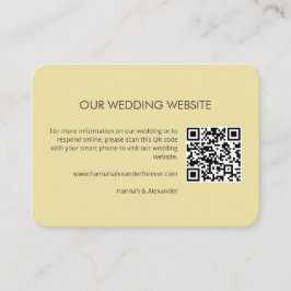 Island Citrus Yellow Wedding Details Card Begleitkarte