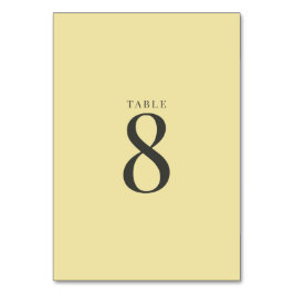 Island Citrus Yellow Wedding Table Numbers Tischnummer