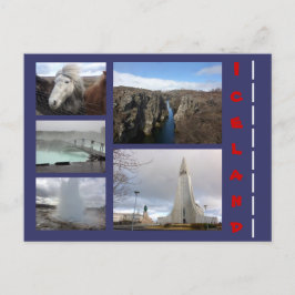 Island Collage 1 Postkarte