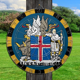 Island Dartboard & Flag Darts / Game Board Dartscheibe