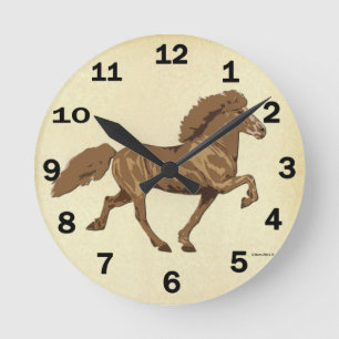 Island der 1930er Jahre Runde Wanduhr