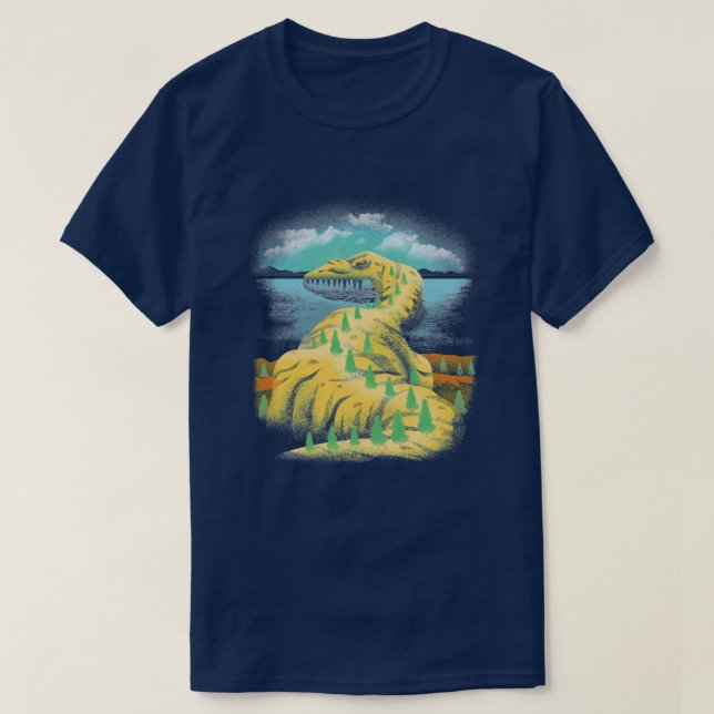 Island Dinosaurier T-Shirt (Design vorne)