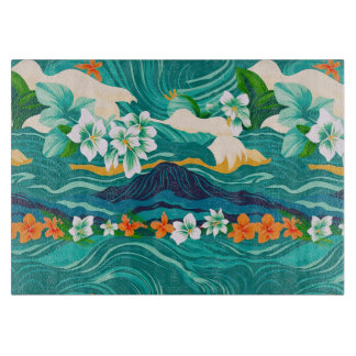 Island Dreams Schneidbrett aus Glas Schneidebrett