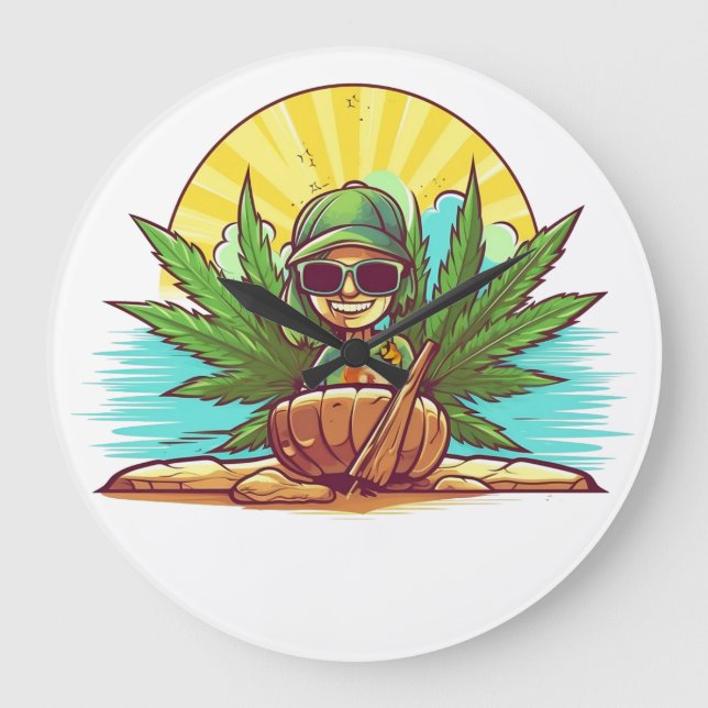 Island Dreams - The Caribbean Friends Collection Große Wanduhr (Vorderseite)