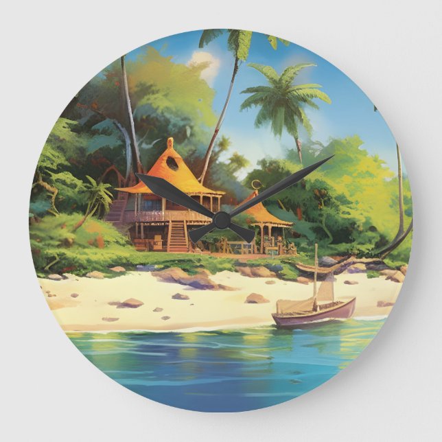 Island Dreams - The Caribbean Friends Collection Große Wanduhr (Vorderseite)