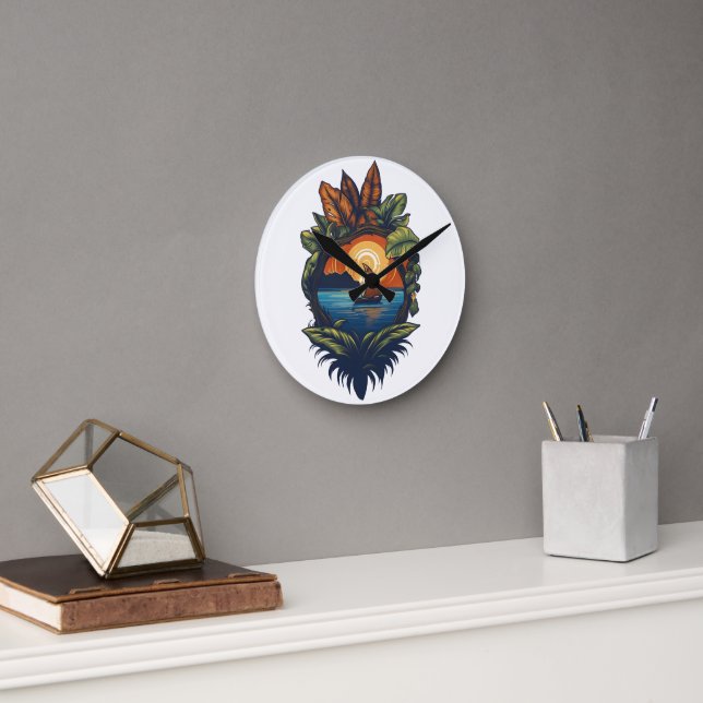 Island Dreams - The Caribbean Friends Collection Runde Wanduhr (Büro)