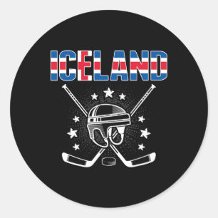 Island Eis-Hockey-Liebhaber Jersey Isländischer Ho Runder Aufkleber