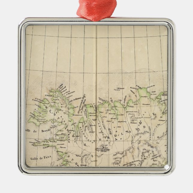 Island, Europa Silbernes Ornament (Vorne)