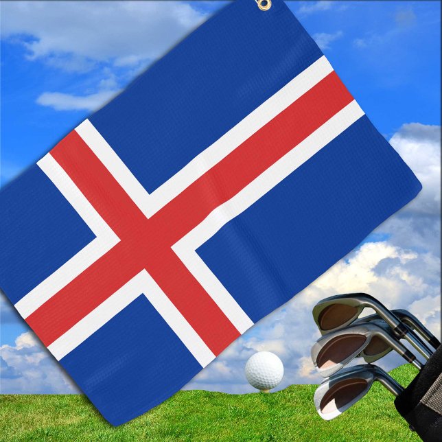Island Flag & Island Golf/sport Golf Reykjavik Golfhandtuch (Von Creator hochgeladen)