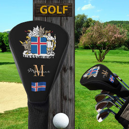 Island & Flag Mit Monogramm Golf Clubs Headcover