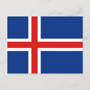 Island Flag Postkarte