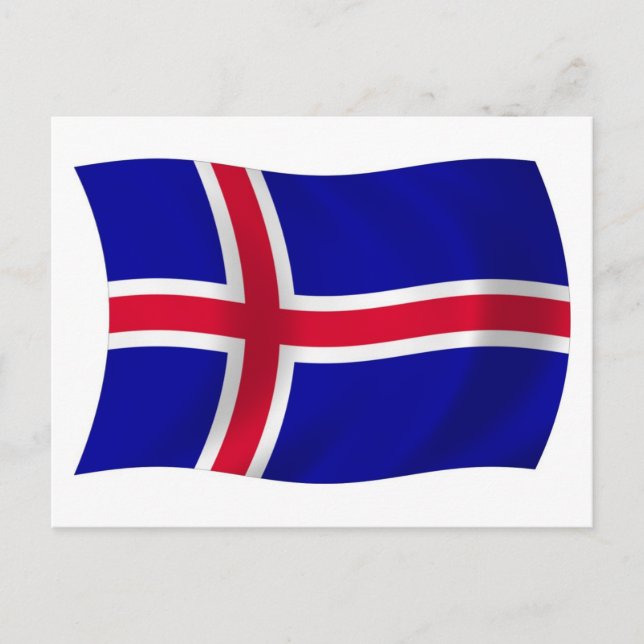 Island Flag Postkarte (Vorderseite)