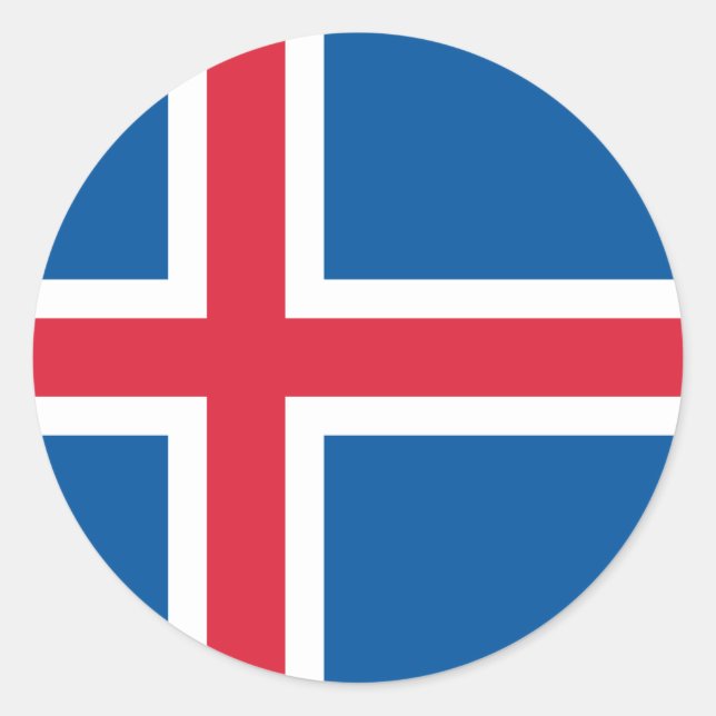 Island-Flagge - Aufkleber (Vorderseite)