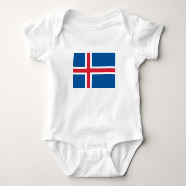 Island-Flagge Baby Strampler (Vorderseite)