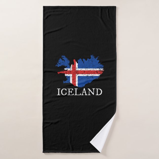 Island-Flagge Badehandtuch (Badehandtuch)