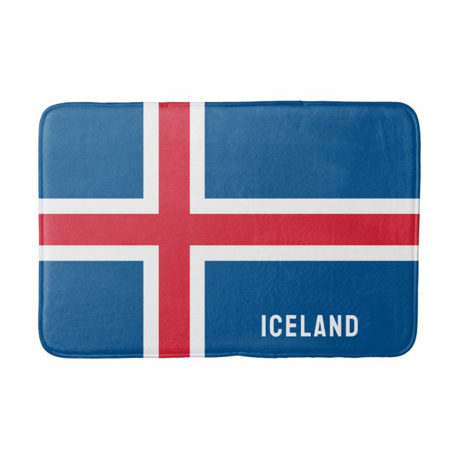 Island-Flagge Badematte (Vorderseite)