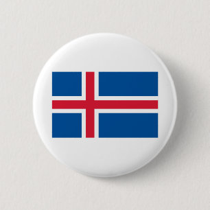 Island-Flagge Button