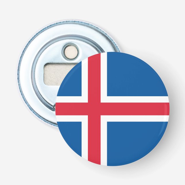 Island - Flagge Flaschenöffner (Vorderseite)