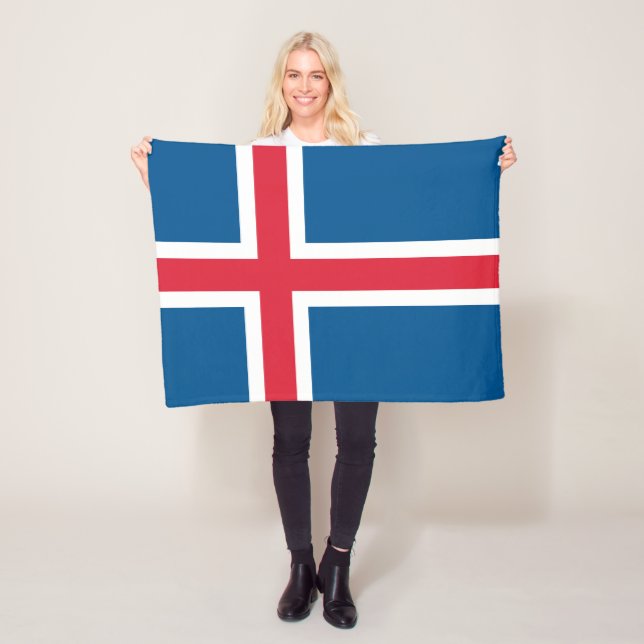 Island-Flagge Fleecedecke (Beispiel)