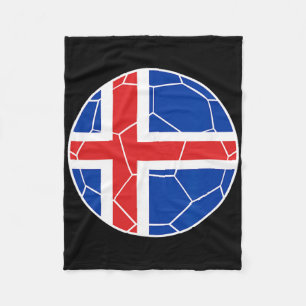 Island Flagge Fußball Island Fußball Fleecedecke