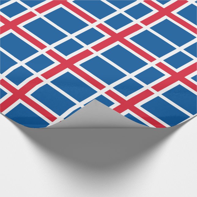 Island-Flagge Geschenkpapier (Ecke)