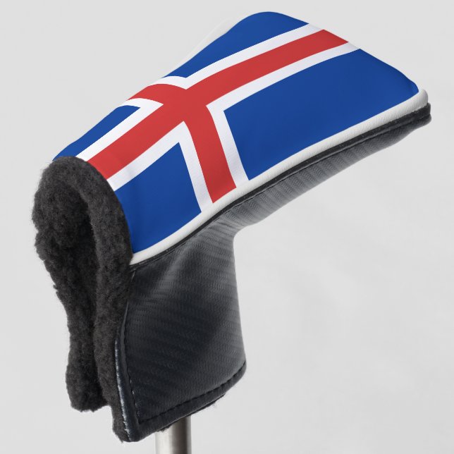 Island-Flagge Golf Headcover (3/4 Vorderseite)