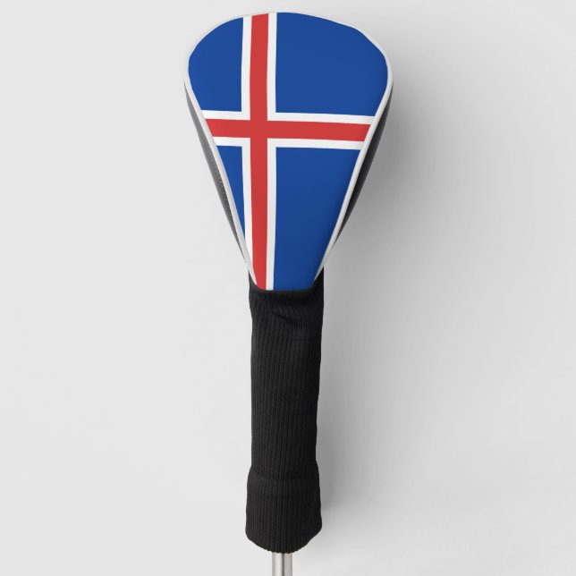 Island-Flagge Golf Headcover (Vorderseite)