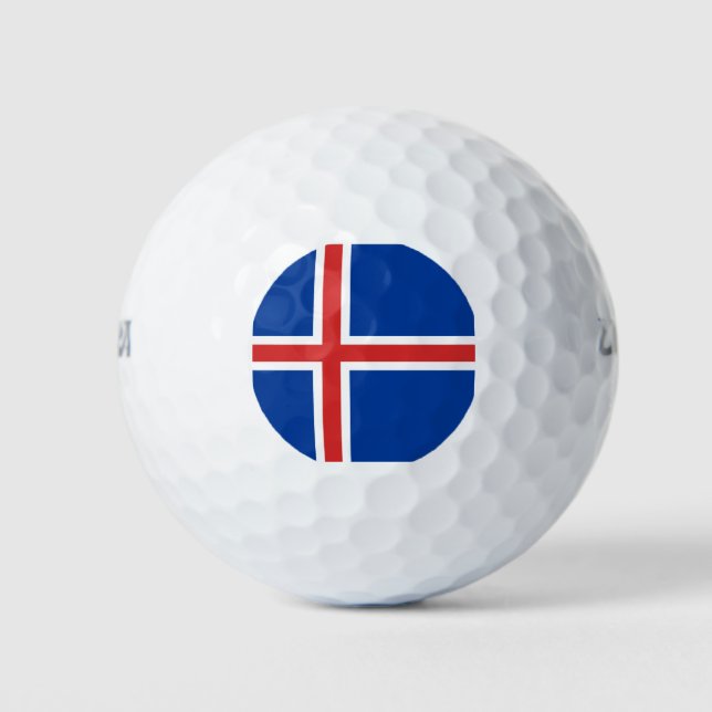 Island-Flagge Golfball (Vorderseite)