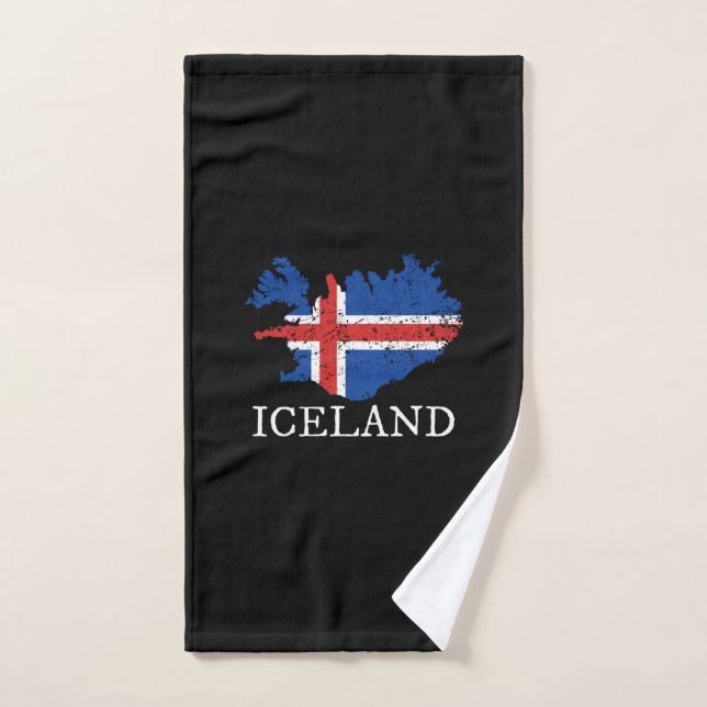 Island-Flagge Handtuch (Handtuch)